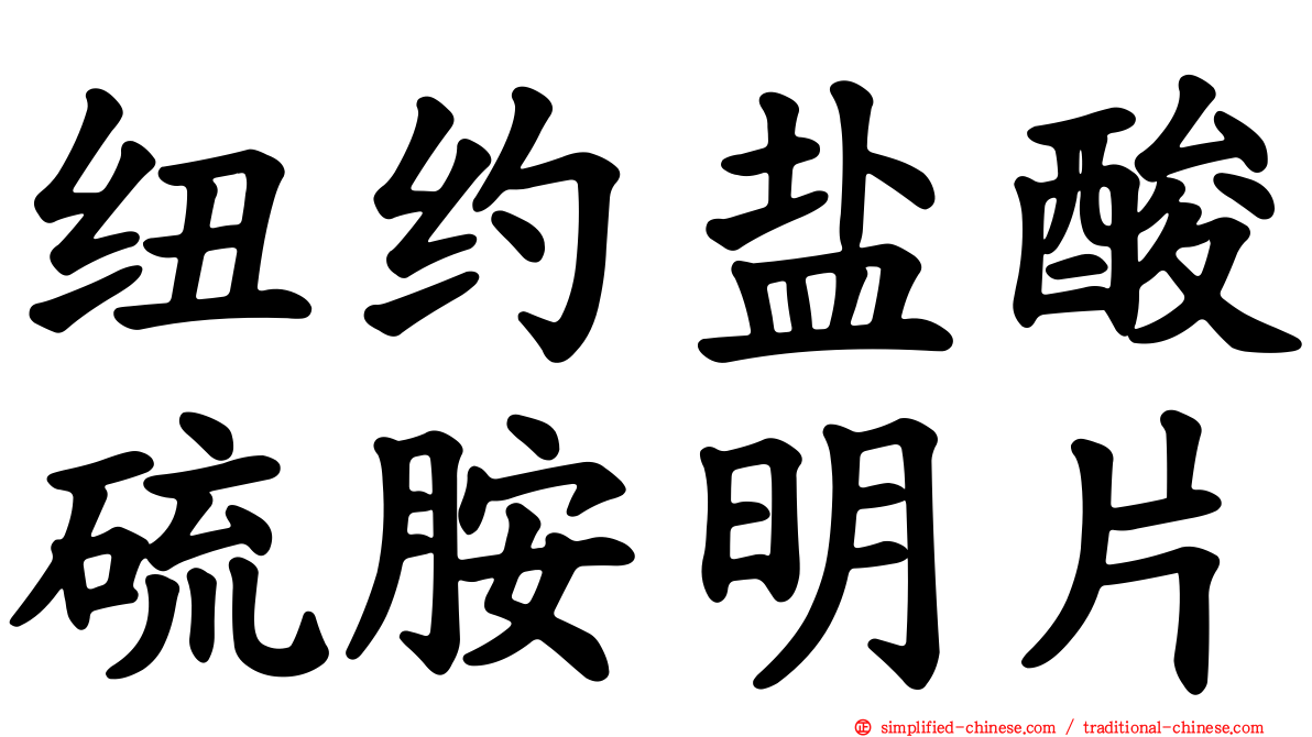 纽约盐酸硫胺明片