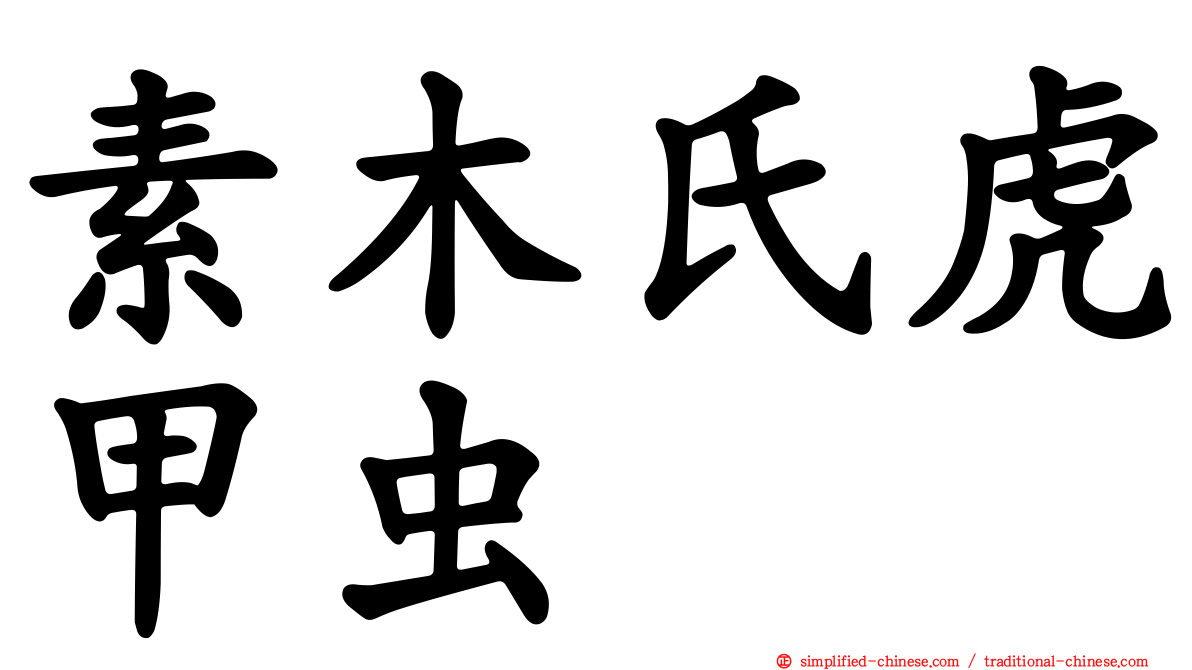 素木氏虎甲虫