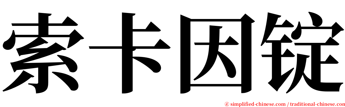 索卡因锭 serif font