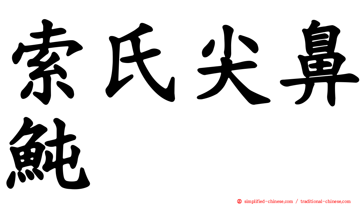 索氏尖鼻鲀