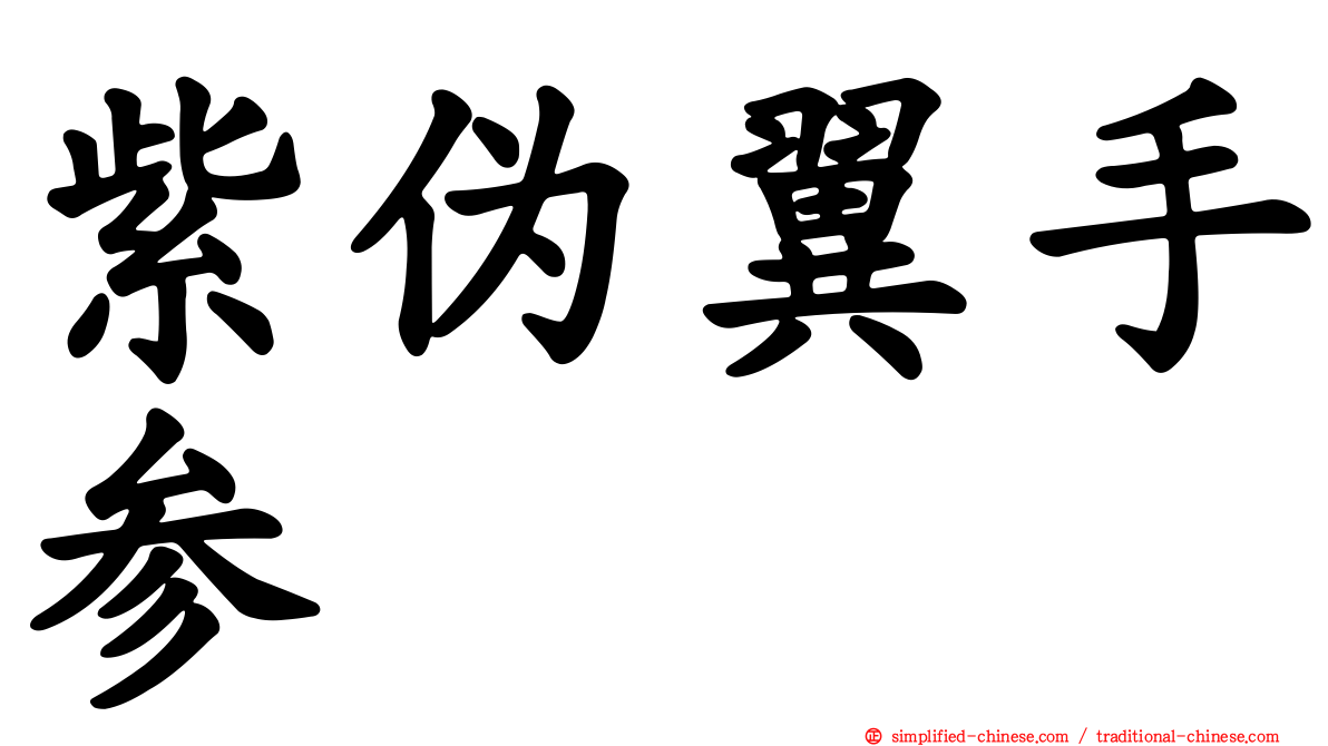 紫伪翼手参