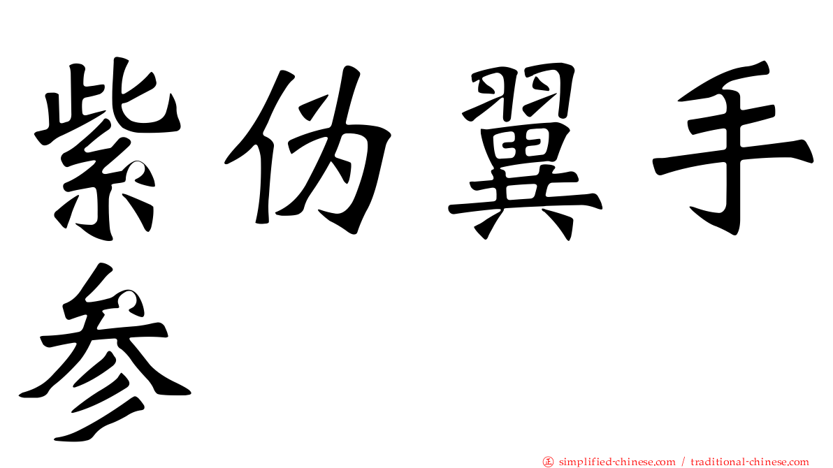 紫伪翼手参