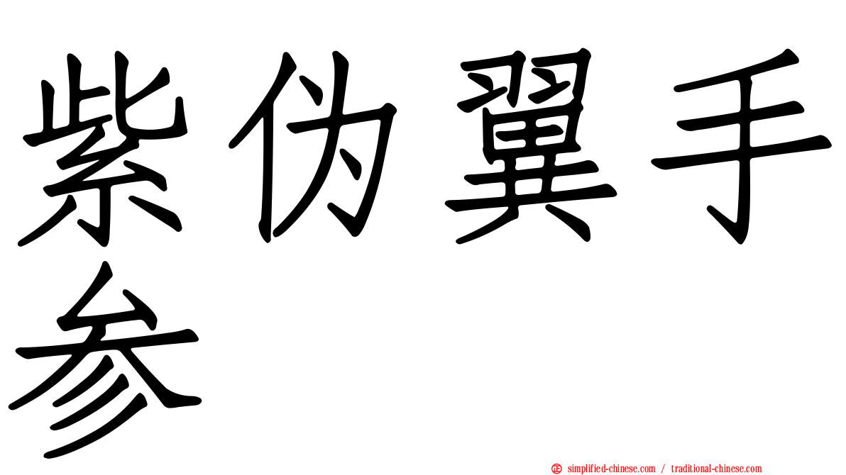 紫伪翼手参