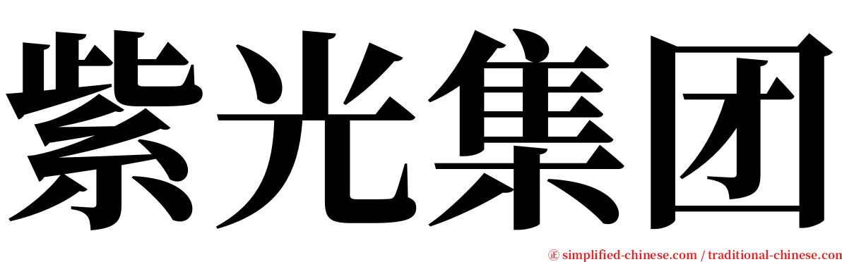 紫光集团 serif font
