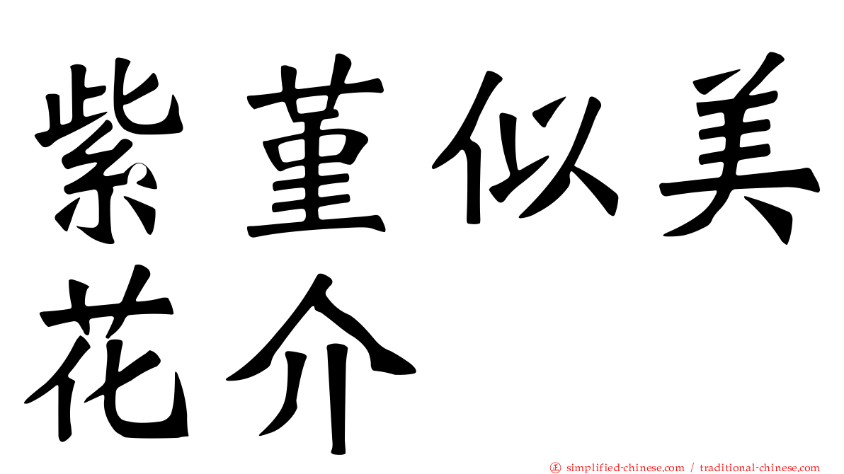 紫堇似美花介
