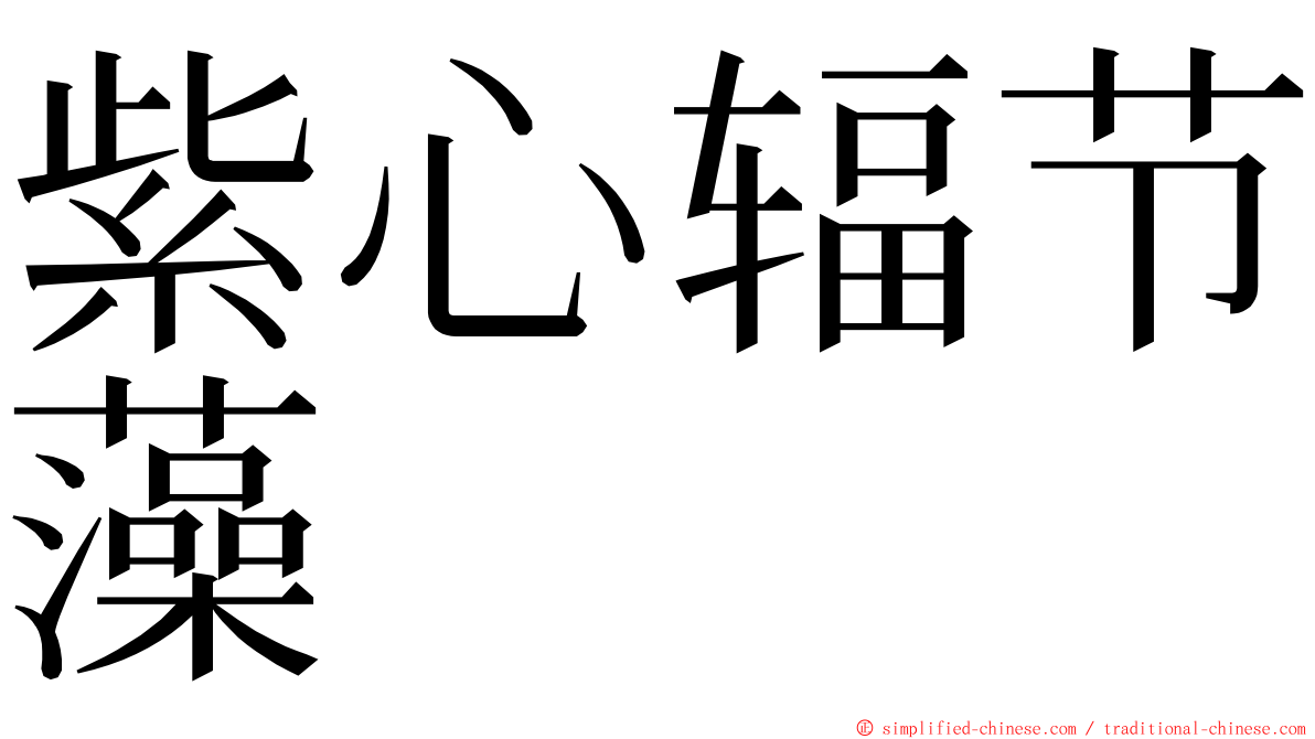 紫心辐节藻 ming font