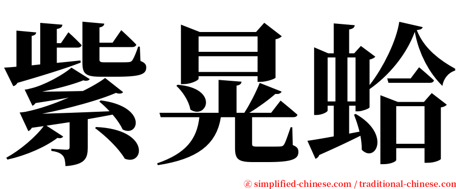 紫晃蛤 serif font