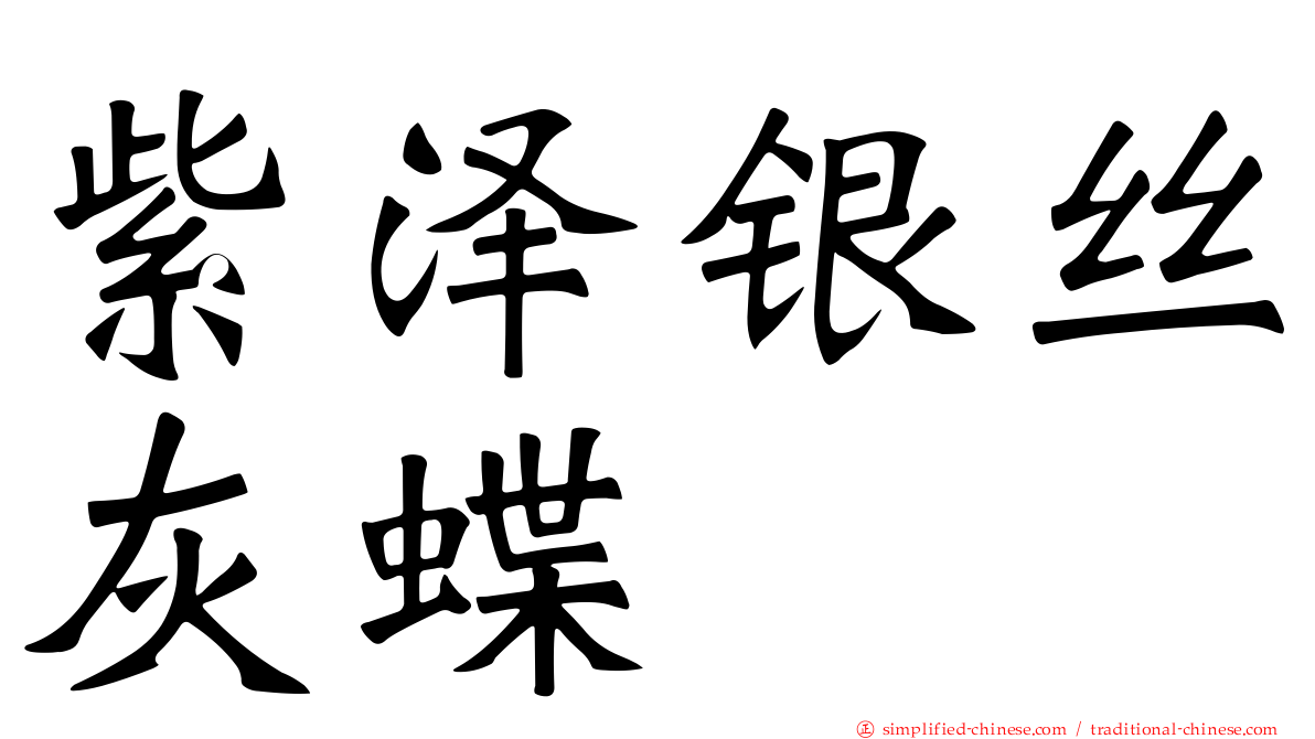 紫泽银丝灰蝶