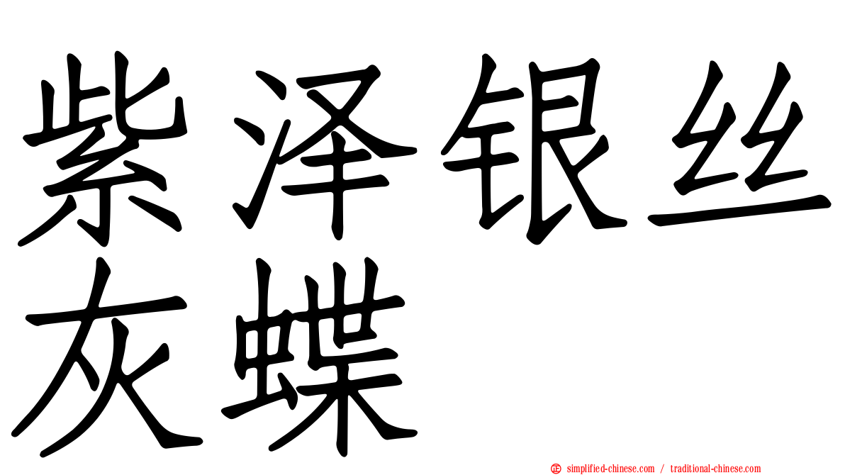 紫泽银丝灰蝶