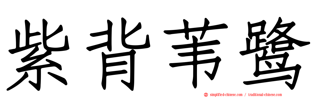 紫背苇鹭