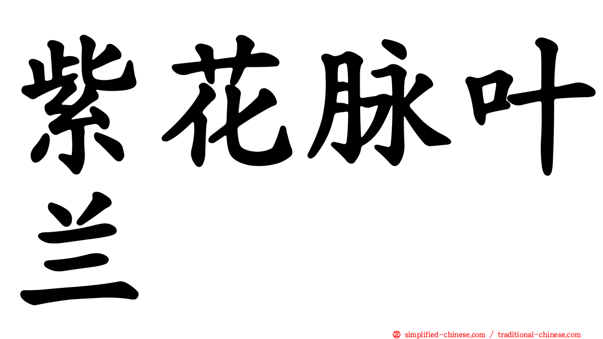 紫花脉叶兰