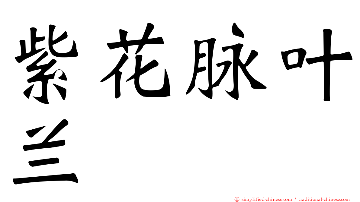 紫花脉叶兰