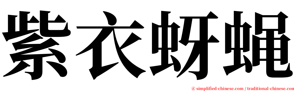 紫衣蚜蝇 serif font