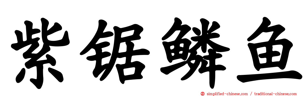紫锯鳞鱼