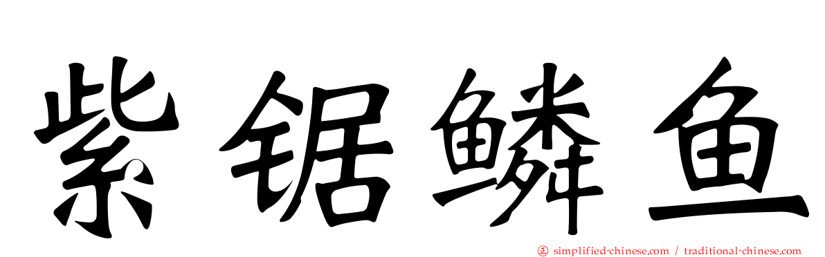 紫锯鳞鱼