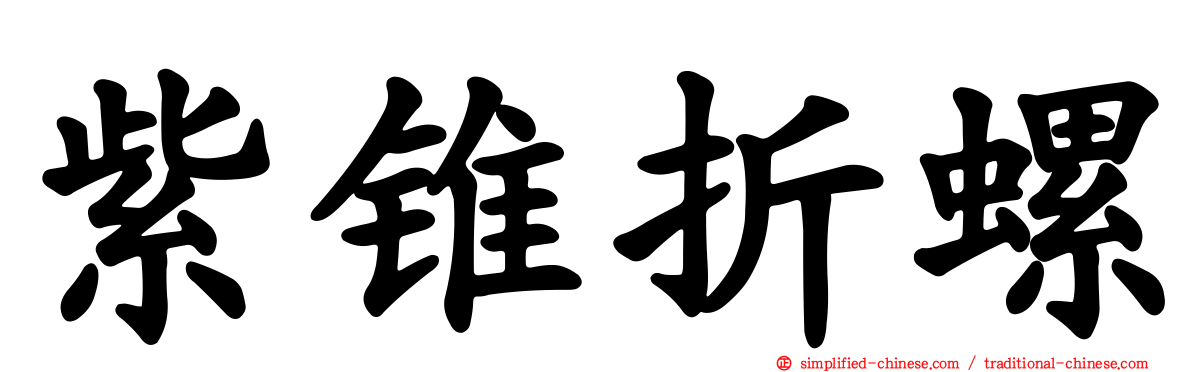 紫锥折螺