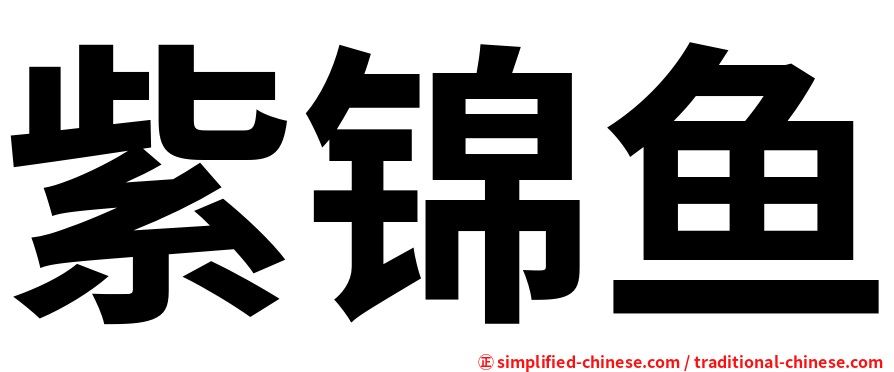 紫锦鱼