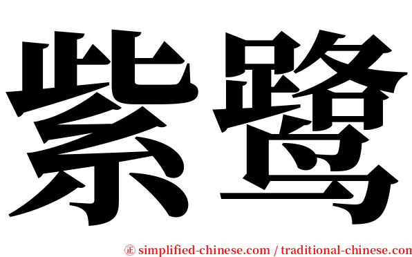 紫鹭 serif font