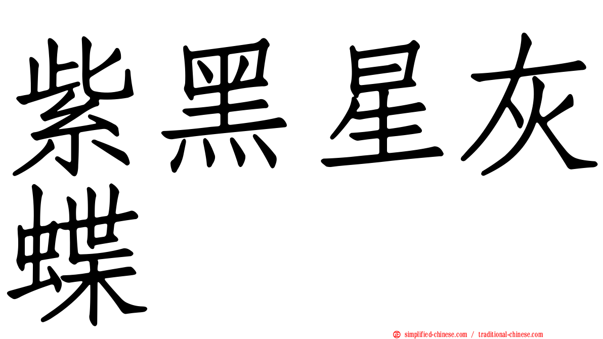紫黑星灰蝶