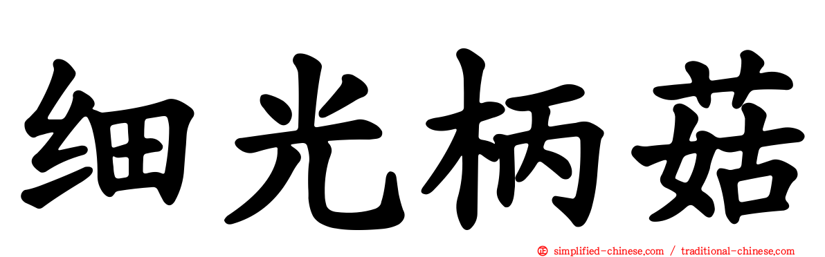 细光柄菇