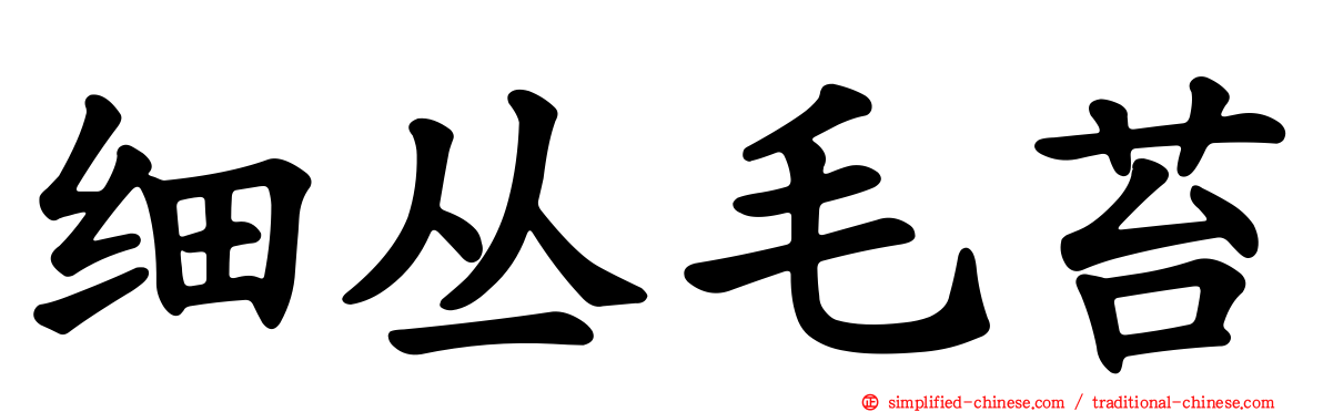 细丛毛苔
