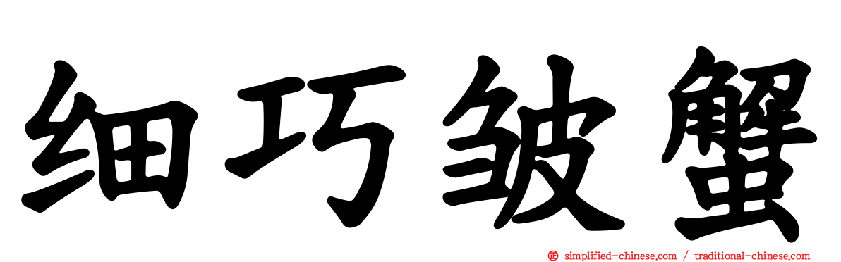 细巧皱蟹
