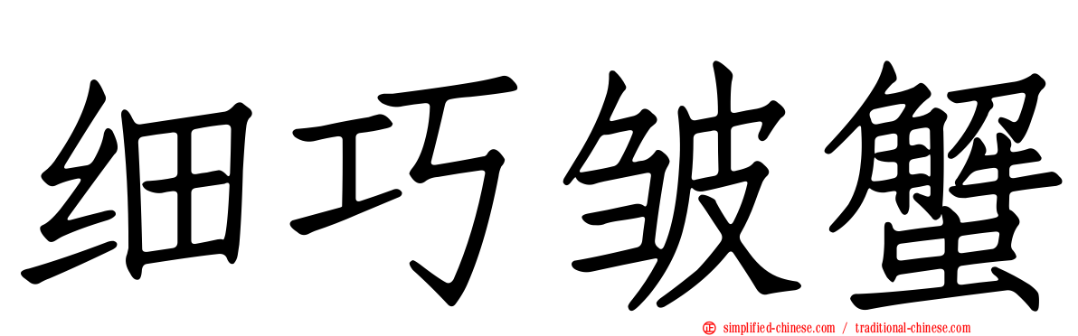 细巧皱蟹