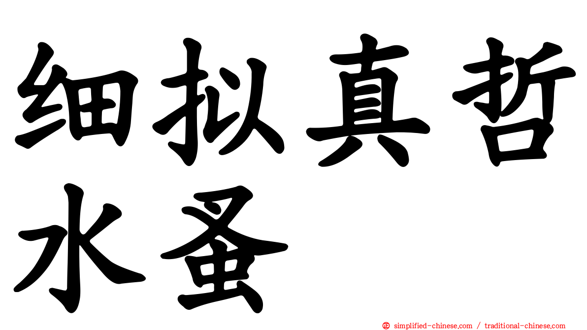 细拟真哲水蚤