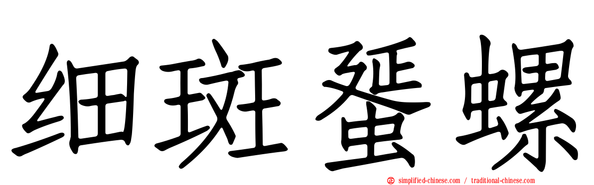 细斑蜑螺