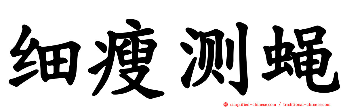 细瘦测蝇