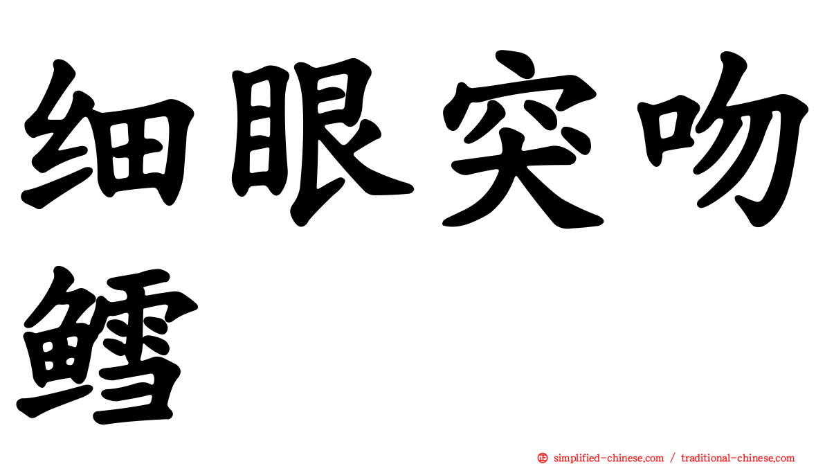 细眼突吻鳕