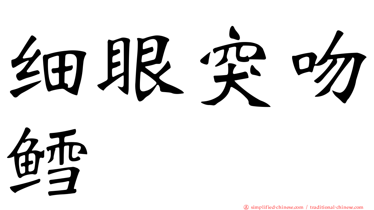细眼突吻鳕