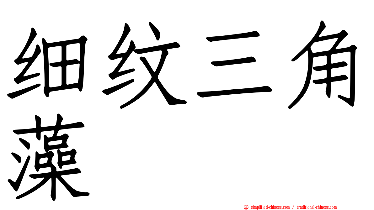 细纹三角藻