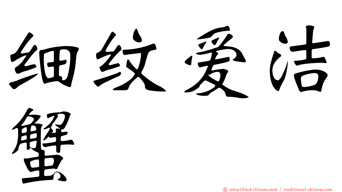 细纹爱洁蟹
