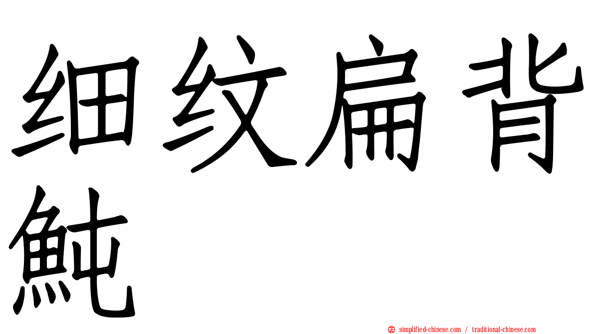 细纹扁背鲀