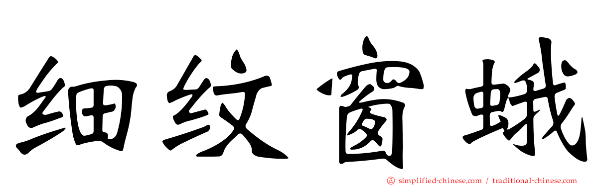 细纹窗蛾
