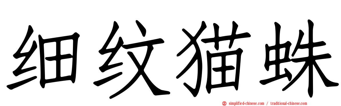 细纹猫蛛