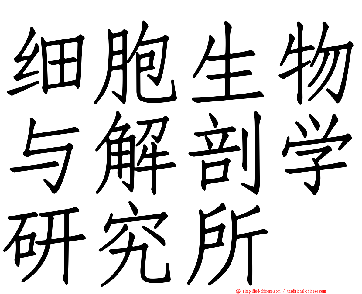 细胞生物与解剖学研究所