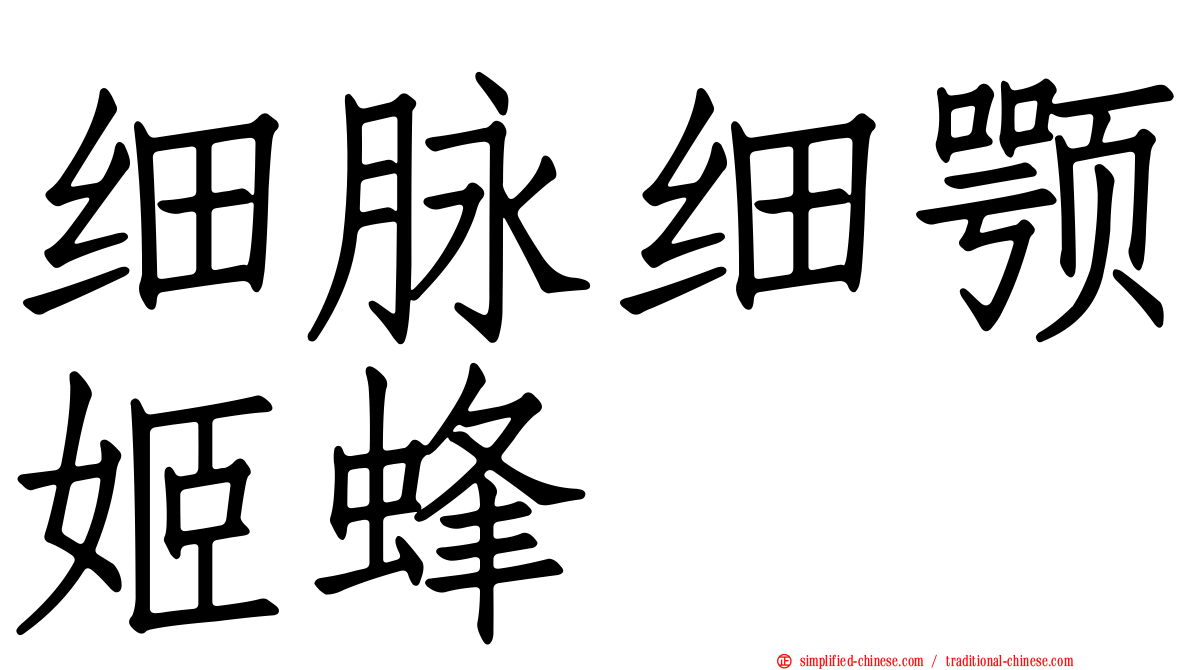 细脉细颚姬蜂