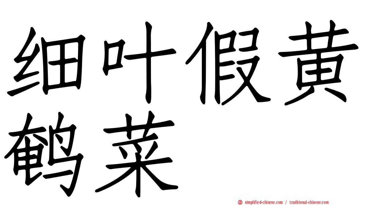 细叶假黄鹌菜
