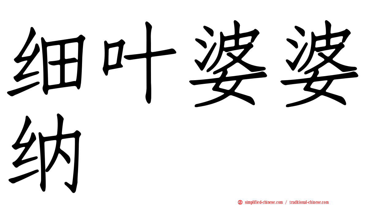 细叶婆婆纳