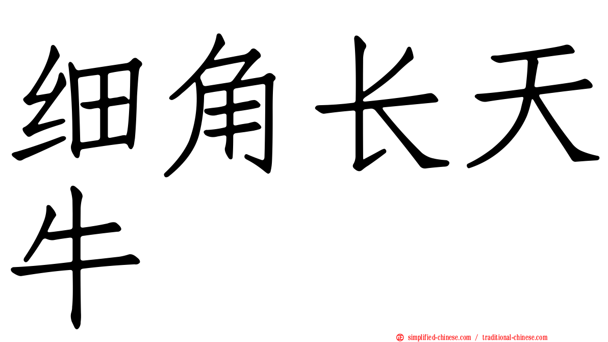细角长天牛