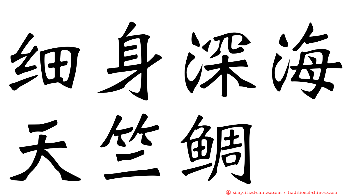 细身深海天竺鲷
