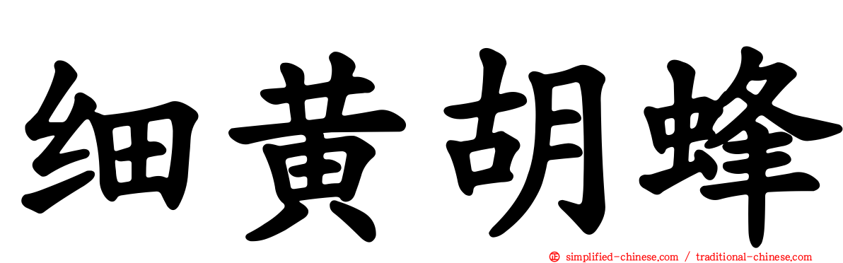 细黄胡蜂