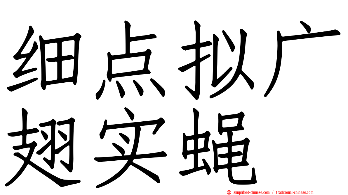 细点拟广翅实蝇