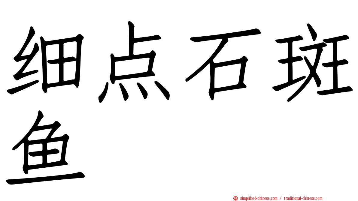 细点石斑鱼