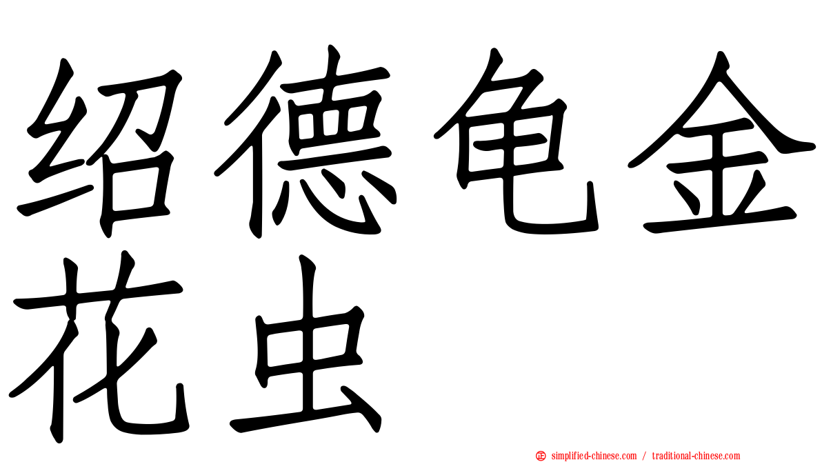 绍德龟金花虫