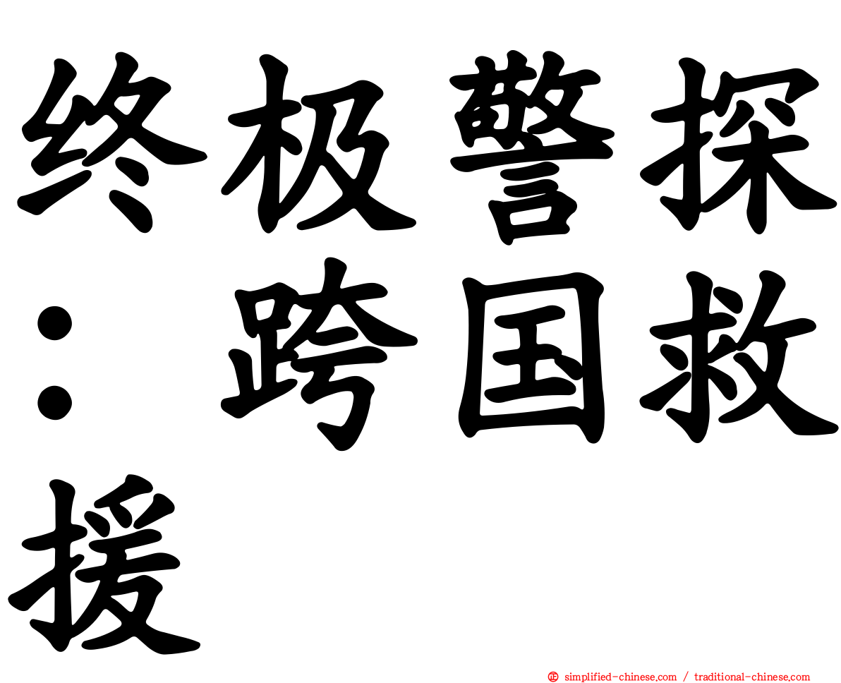 终极警探：跨国救援