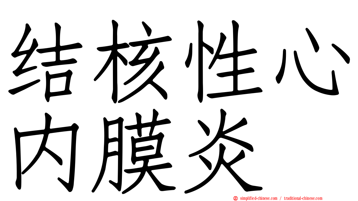 结核性心内膜炎