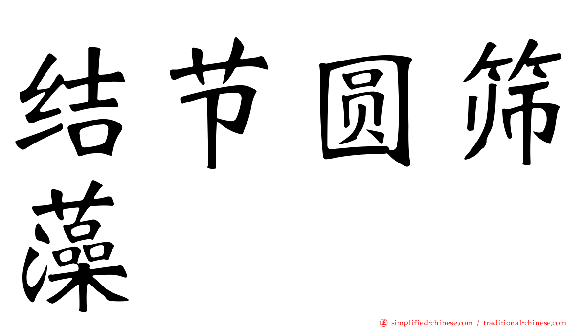 结节圆筛藻